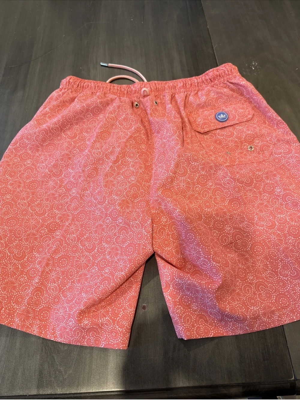 Peter Millar Coral Pattern Swim Trunks